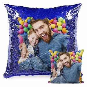 11 couleurs bricolage Sublimation blanc 40*40 Sequin canapé oreiller couvre créativité mode taie d'oreiller décoration cadeau taie d'oreiller