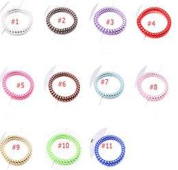 11 colores de alta calidad Cable de alambre de alambre cabello para niñas elastic band de cabello anillo de cuerda brazalete de color swinkrunchy m8370332