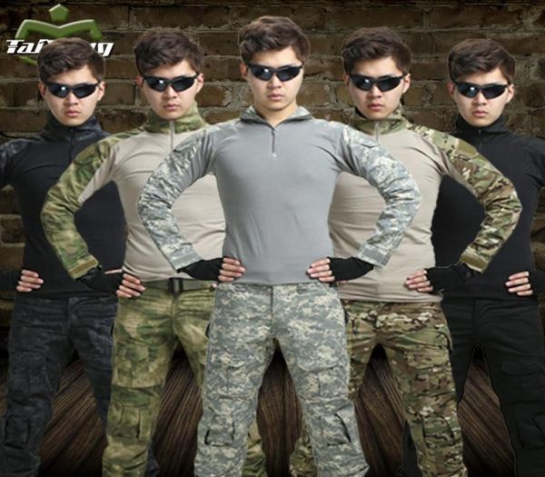 11 colores ropa de caza airsoft traje de camuflaje militar unfirom equipo de paintball ropa militar camisa de combate uniforme 9664625