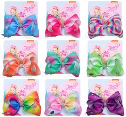 11 kleuren jojo bogen met cliphaaraccessoires voor meisjes jojo siwa haardbogen babymeisjes 5 inch regenboog haar boog ss1238585689