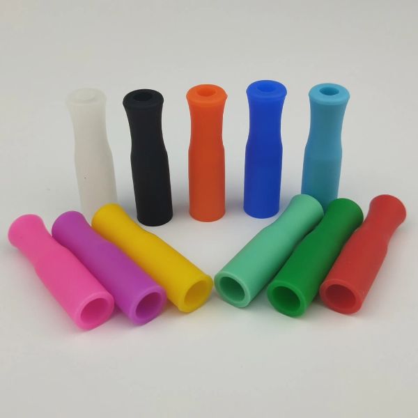 Embouts en Silicone pour pailles en acier inoxydable, 11 couleurs, Tubes de couverture pour prévention des collisions dentaires, ZZ
