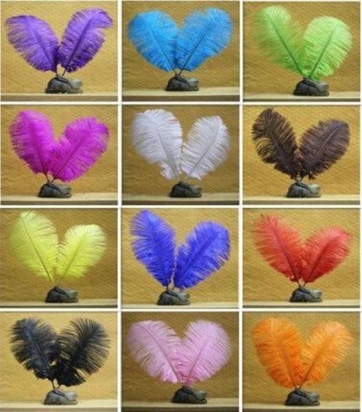 11 couleurs blanches noires autruche plumes panaches diy bijoux moelleux d'autruche plume de mariage trimoir boa décor 100pcs 68quot 1598469265623