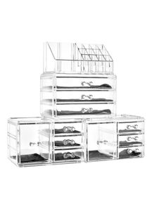 11 tiroirs transparent l'organisateur de tour acrylique bijoux de bijoux de rangement de luxe8935112