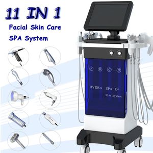 11 dans 1 diamant microdermabrasion cutané rajeunissement machine de rajeunissement hydro aqua propre oxygène jet pele pele pull pignon hydrofacial