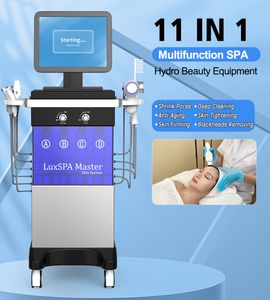 11 dans 1 Hydradermabrasion Care Machine faciale fractionnaire RF Ultrasons Microdermabrasion Professionnel Oxygène Facial Équipement