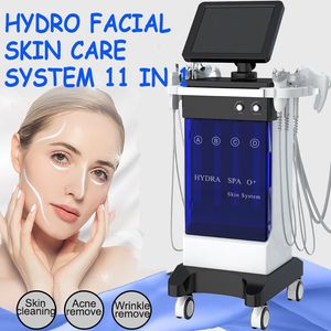 11 en 1 Hydro Facial Machine RF Rajeunissement de la peau Microdermabrasion Hydro Dermabrasion Bio-lifting Élimination des rides Machine hydrofaciale