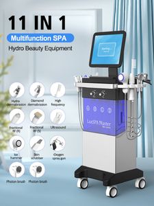 11 en 1 Aspiradora de limpieza facial Agua Oxígeno Jet Peel Hydr Diamond Dermabrasion Machine Limpiador de poros Tratamiento para el acné Cuidado facial Equipo de belleza