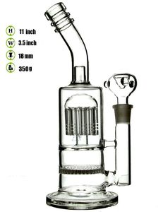 11 pouces verre bang filtre à air peigne de masse plates-formes pétrolières minces dab rig 18 mm joint fumer conduites d'eau turbine percolateur top ouvert bangs en verre