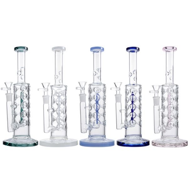 11 pouces Ice Pinch Narguilés 14mm Femelle Jiont Fab Oeuf Bongs En Verre Inline Perc Conduites D'eau 5mm D'épaisseur Tube Droit Dab Rigs Avec Bol