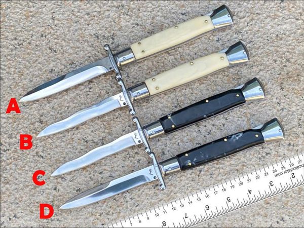 Cuchillo automático de la mafia italiana de 11 pulgadas EDC Cuchillo de bolsillo táctico de supervivencia 440 Hoja Material Alec Mango Herramienta para acampar al aire libre BM 3300 3310 3320 3400