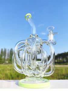 11 inch grootschalige multi -lip kleur waterpijp glazen bong recycler pijpen waterleidingen bongs rookpijp bongs flessen dab rig maat 14 mm vrouwelijk gewricht