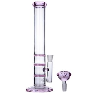 11 inch rechte beker Dikke Bong Tall Hookah Triple Honeycomb Bongs perc recycler 14 mm gewricht