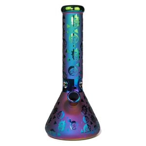 11 inch dik glas bong beker waterpijpen waterpijp rokende pijpfilterbubbler w / ijsvanger handgemaakte waterpijp met downstem en kom