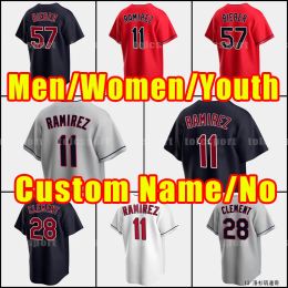 11 Jose Ramirez 57 Shane Bieber Cleveland Baseball Jersey Guardians Jackie Robinson Mens Logan Allen Obby Bradley Yu Chang Ernie Clement en