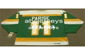 11 JP PARISE Minnesota North Stars 1978 CCM Vintage Hockey Jersey of aangepaste naam of nummer retro Jersey3711260