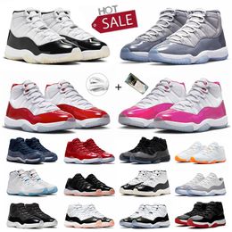 Jordan 11 Jordan11 Jordans11 Cherry 11s Jumpman Cool Grey 11 Basketball Shoes Space Jam Low Gratitude Gamma Blue【code ：L】Concord 45 Bred Womens Mens Sneakers Trainers