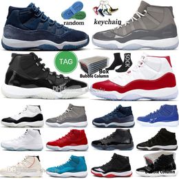 11 Zapatos de baloncesto para hombre 11s Cherry Cool Cement Grey Concord 45 Bred UNC Gamma Blue Midnight Navy Velvet Space Jam 72-10 Pantone DMP Hombres Mujeres Entrenadores Zapatillas deportivas