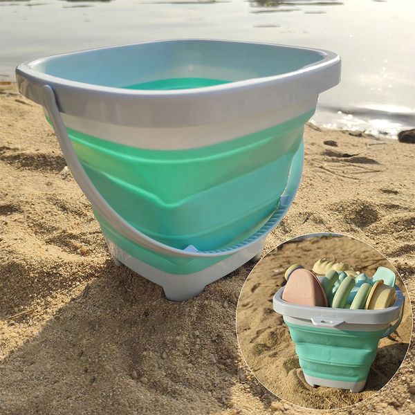 11 PCS Bucket Beach Toy Set 4 Animal Sand Moules Enfants Toys Summer Party Favors Sprinkler Rake Rake for Toddlers 3age 240411