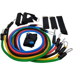 Band-1 11 unids/set de bandas de resistencia para Crossfit, tubos expansores de goma para entrenamiento elástico, equipo de cuerda elástica para tirar de goma para Fitness y Pilates