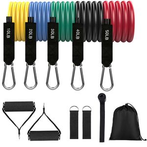 11 Pièces Bandes de Résistance Ensemble 150 LBS Bandes Élastiques en Caoutchouc pour Fitness Sports Yoga Home Gym Exercice Expander 11pcs Formation Gomme Q1225