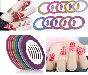 11 rollos de cinta adhesiva para uñas con purpurina dorada, plateada y roja, accesorios DIY, pegatinas mate para decoración de uñas 7077537