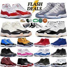 Con caja 11 11s Zapatos de baloncesto para hombres Mujeres Gratitude Cherry Concord 45 72-10 Cool Grey Gamma Blue Bred White Jade para hombre para mujer Deportes al aire libre Zapatillas de deporte Tenis