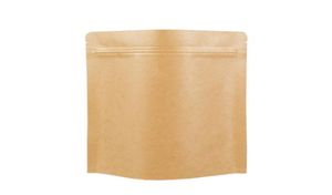 11 tailles sacs debout en papier kraft brun thermoscellable pochette zippée refermable sac d'emballage de stockage de nourriture en feuille intérieure avec encoche de déchirure 46427231