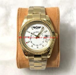 11 Style Classic Men's Watch Sky 326938 42 mm witte wijzerplaat Automatische mechanische horloges Lumineuze polshorloges vouwen gesp