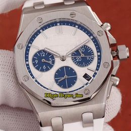 11 Style Fashion Lady Montres Royal 26231ST Cadran Blanc Cadran Bleu Miyota VK67 Quartz Chronographe Montre Femme Boîtier En Acier 316L Ru2657