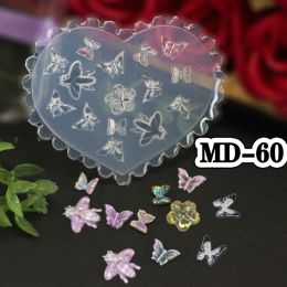 11 styles 3d Flower Star Nail Art Moule DIY DIY Nail Art Décorations Charmes Ornement Modèles de moule en silicone Modèles Modèles