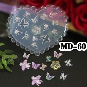 11 styles 3d Flower Star Nail Art Moule DIY DIY Nail Art Décorations Charmes Ornement Modèles de moule en silicone Modèles Modèles