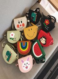 11 styles Baby Coin Purse Cartoon Fashion Kids Kid Mini Diagonal Sac mignon Dinosaure Rabbit pastèque Imprimé Enfants039 Decorative 1659768