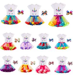 11 styles bébés filles d'été Unicorn tutu robe enfants Unicorn Party Petite fille pour enfants Vestidos Princess Rainbow Tenues D1647394