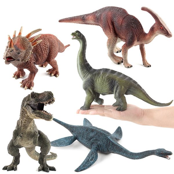 11 estilos de gran tamaño Jurásico vida salvaje dinosaurio juguete conjunto de plástico juguetes parque mundial dinosaurio modelo figuras de acción regalo para niños