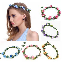 11 stijlen Boheemse bloem krans garland kroon festival bruiloft bruids bruidsmeisje bloemen hoofdband hoofdtooi haaraccessoires