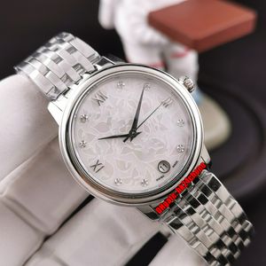 11 styles montres de haute qualité UVS 32,7 mm ETA2892 montre automatique pour femme 424.10.33.20.55.001 cadran blanc bracelet en acier inoxydable montres-bracelets pour dames