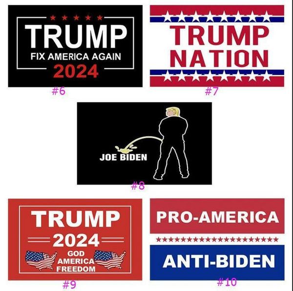 11 styles Trump 2024 Drapeau Élection générale américaine Bannière 2 œillets en cuivre Take America Back Flags Polyester Décoration intérieure extérieure 90 * 150 cm / 3x5 BES121
