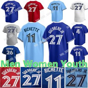 2024 Custom 27 Vladimir Guerrero Jr. Jersey 11 Bo Bichette Alejandro Kirk Alek Manoah 26 Matt Chapman George Springer Drury Hernandez 13 Gurriel Jr. Jerseys