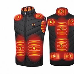 11 gilet de chauffage imperméable de Zes Electric Electric pour les hommes et les femmes Gilet Jack Men Veste de gilet chauffé USB USB W H6W0 #