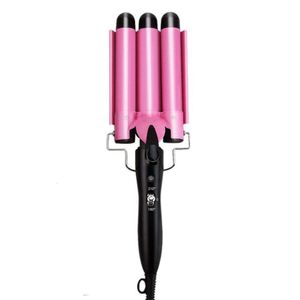 110-220V Rizadores De Pelo De Cerámica Profesionales Rizador De Pelo De Triple Barril Waver Egg Rolling Herramientas De Peinado Styler Wand Curl Iron Rizador De Pelo Con Forma De Huevo