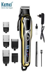 110-240V Mannen Elektrische Tondeuse Scheermes Baard Trimmer Scheren Machine Kapsel Maquina De Cortar Cabelo LCD332162198