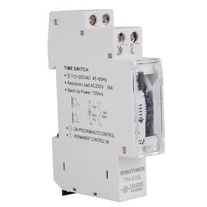 110-250V 16A Quartz Mechanische timer 24 uur Programmeerbare DIN-railrelais 15 minuten Interval Tijdschakelaar Instrumenten