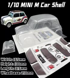 110 MINI Classic M Car Shell PVC RC carrocería de coche 210mm distancia entre ejes 165mm ancho 315mm longitud transparente limpio para MST TAMIYA CARTEN 3R 1369831