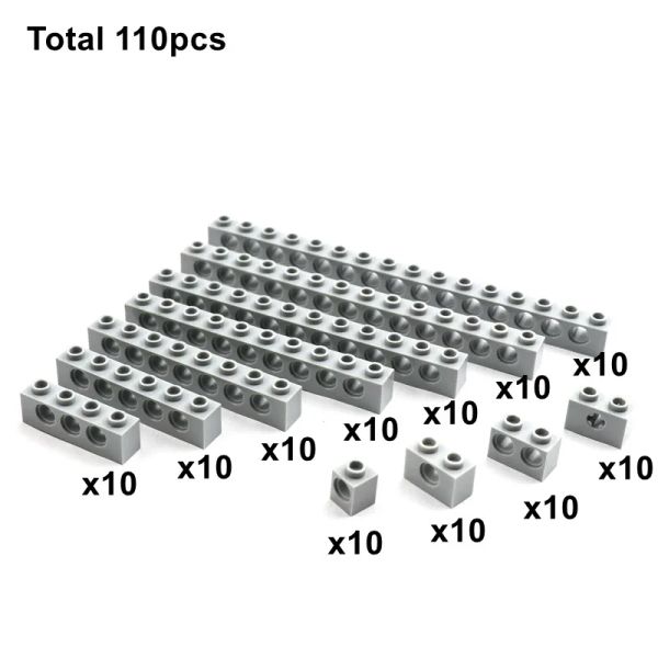 110 pièces Blocs de construction techniques pièces en vrac Bricks Long Beam Moc Toys for Children Birthday