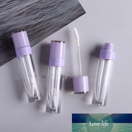 1100 stks 5 ml ABS lip glanst buis lege plastic lip balsem buizen met toverstaf purple cap lip glazuur container cosmetische verpakking