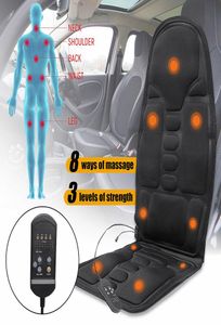 11022024V voiture maison bureau FullBodyMassage coussin dos cou chaise de Massage Massage Relaxation siège de voiture chaleur vibrer matelas 4287820