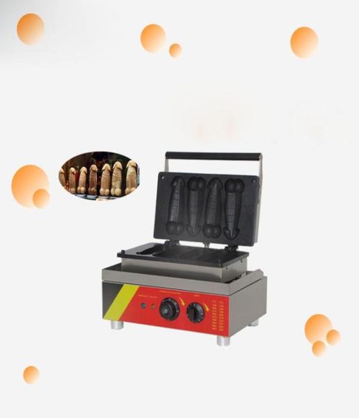 110220V en acier inoxydable Big Cock Burning Penis Waffle Machine 4pcs Pinis Automatique Lolly Muffin Waffle Maker Machine9487430