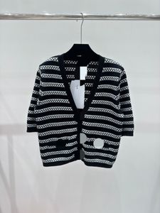 1105 2024 lente zomer merk dezelfde stijl trui mouwloos vest met ronde hals zwarte dameskleding hoge kwaliteit dames qian