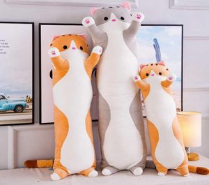 110 cm grote worst kat pluche speelgoed gevulde dieren kawaii plushie zachte poppen slaapkussen baby metgezel verjaardagscadeaus voor kinderen 2109853493