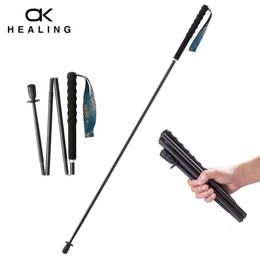 110g Ultra Light Weight Polonais Polding Randonnées Sticks Portable Fibre de carbone Portificable Poldable Nordic Walking Cane Sticks Bags 240409